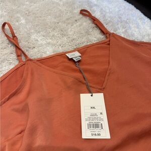 NWT Orange tank with spaghetti straps